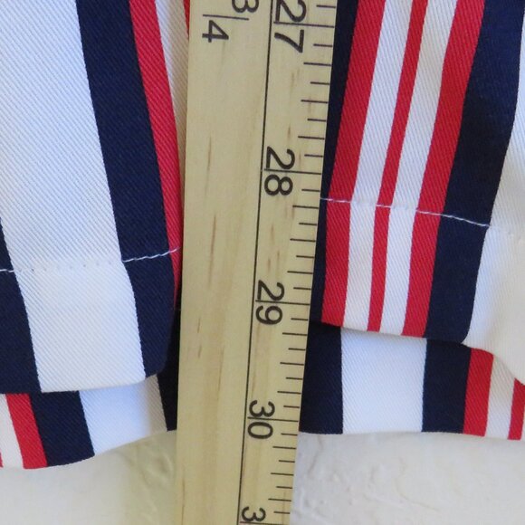 H&M* Men's Short Sleeve‎ Button Down Straight Hem Stripe Shirt~ Size Medium - Picture 8 of 11